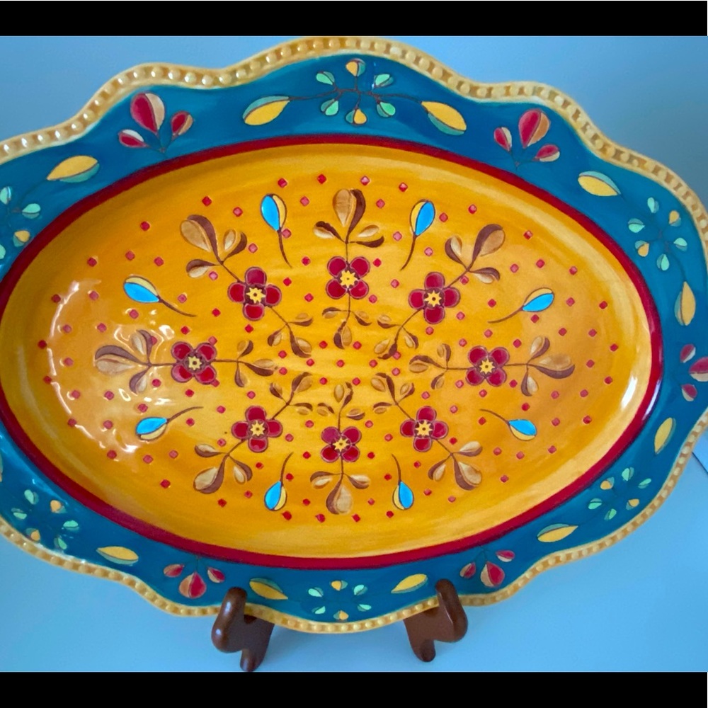 Dutch Wax Grace's Multi Ceramic Platter Serving